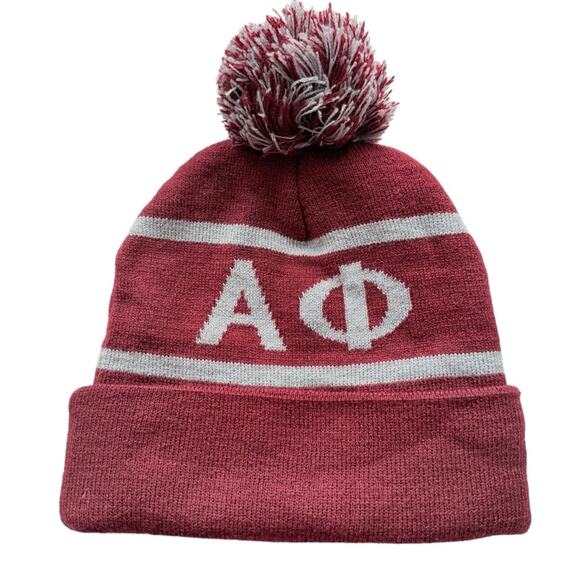 Alpha Phi Pom Pom beanie hat winter hat - Picture 1 of 2